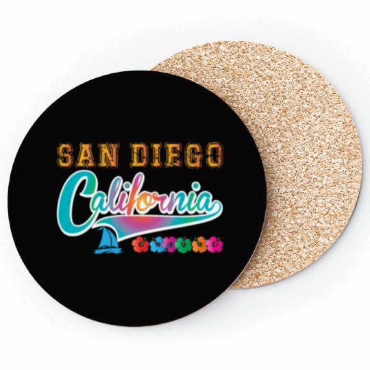 San Diego Vacation California Souvenir Beach Coasters