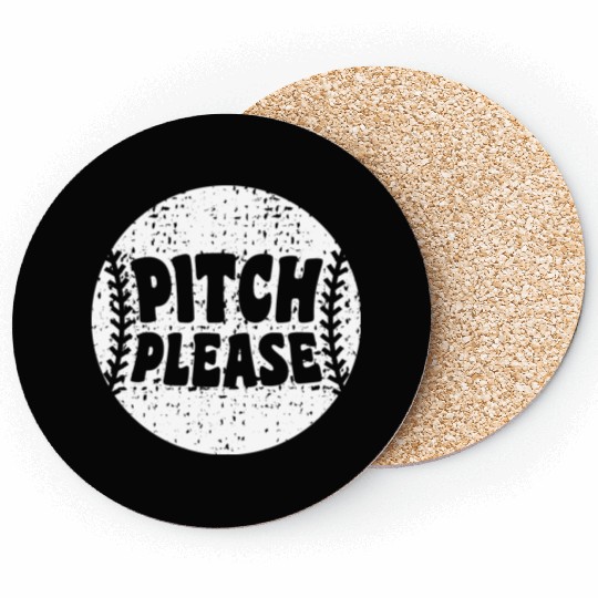 Pitch Please Hilarious Baseball Lover Sayings Coasters