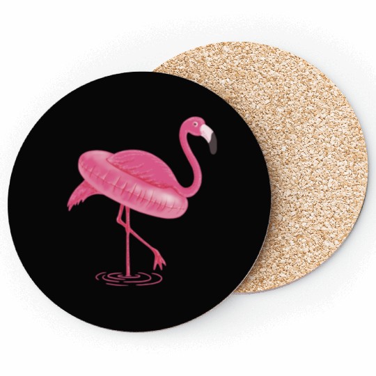Flamingo Swimming Circle Coasters
