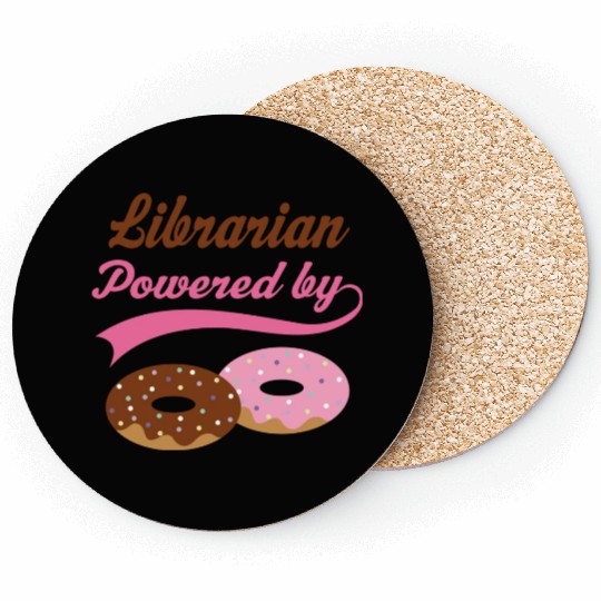 Librarian Donut Lover Coasters