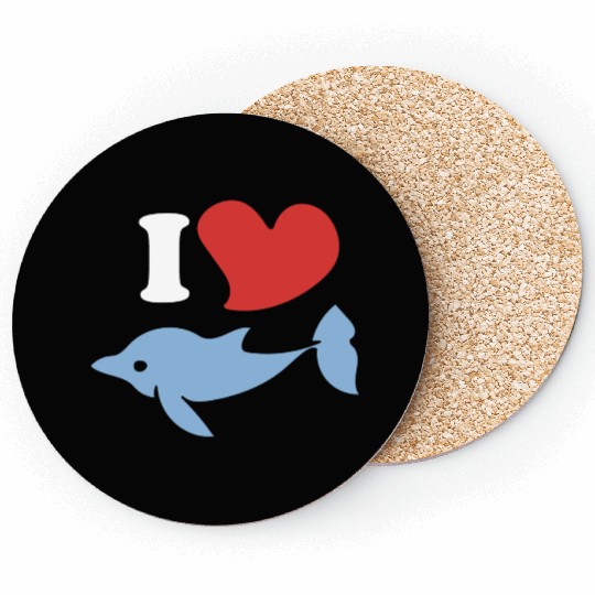 I love dolphins 1 Coasters