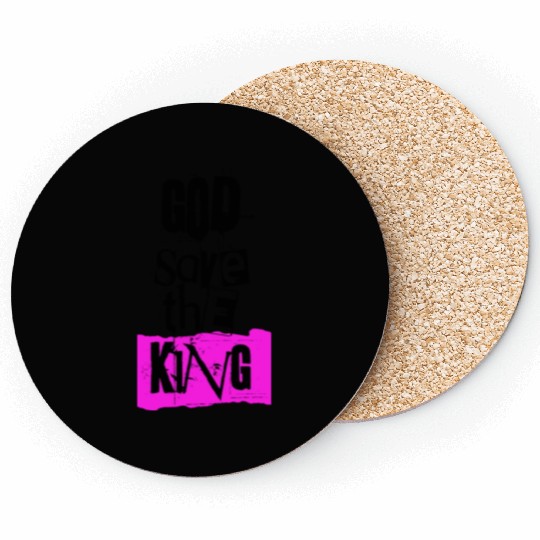 God Save The King Charles British Royal Punk Coasters