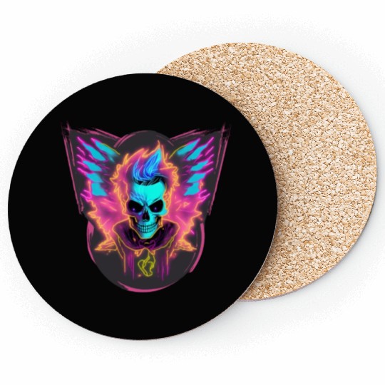 Skull Neon Wizard Coasters