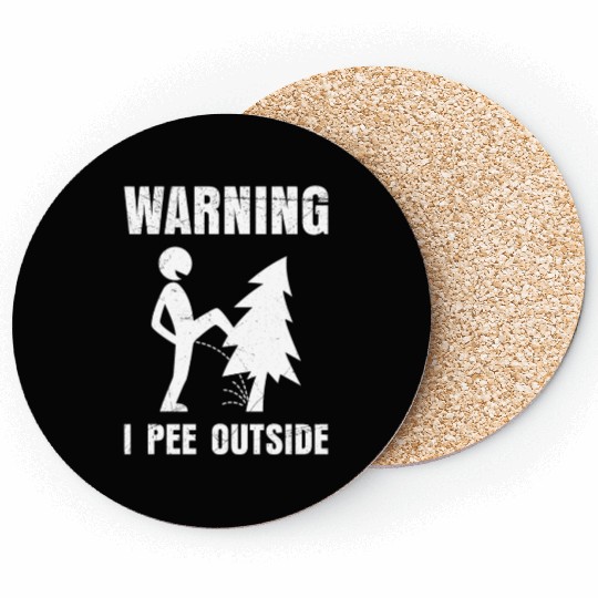 Nature boy I pee Outside Hiking funny Mountains Coasters