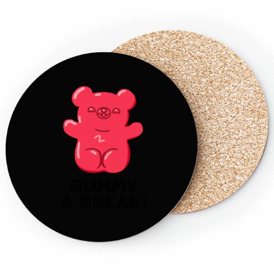 Gummy A Bread Cute Candy Coasters