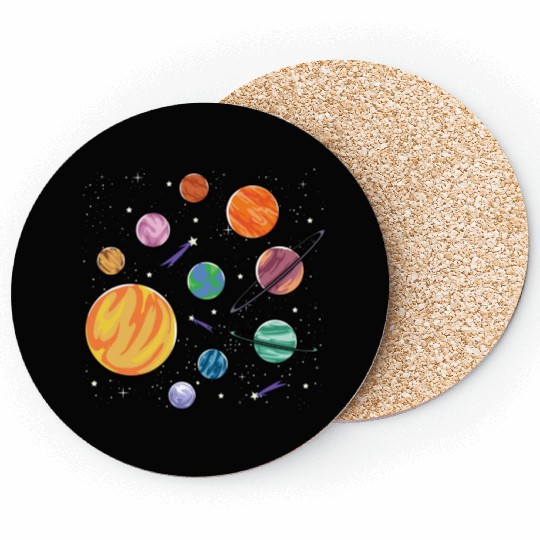 Solar System Planets Science Space Boys Girls Coasters