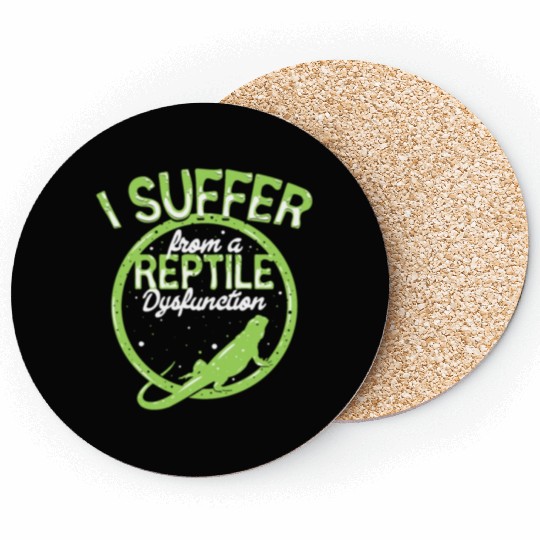 reptile dysfunction reptile lover lizard Coasters