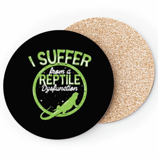 reptile dysfunction reptile lover lizard Coasters