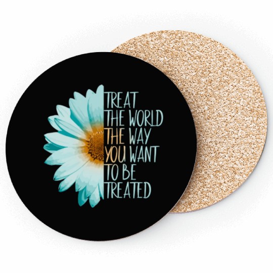 Be The Change Treat The World Coasters