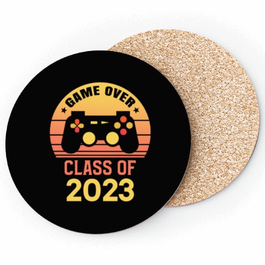 Game Over Class of 2023 Graduation Decorations Coasters