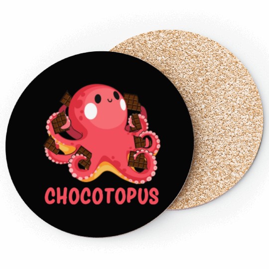 Chocotopus Octopus Funny Sweet Tooth Coasters