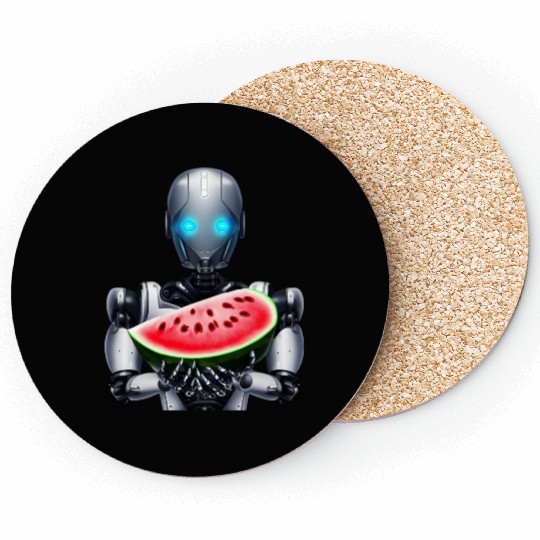 Watermelon for the robot Coasters