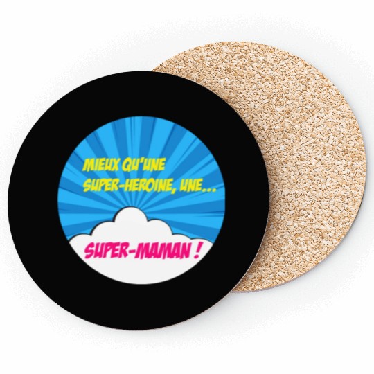Super-mom super-hero. Best mom Mother's day Comics Coasters