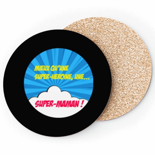 Super-mom super-hero. Best mom Mother's day Comics Coasters
