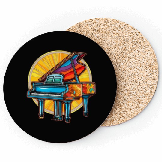 Vibrant Piano Coasters