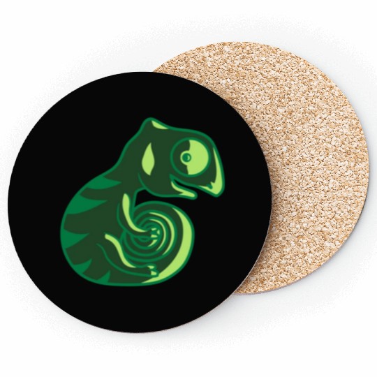 chameleon lizard bunny sweet Coasters