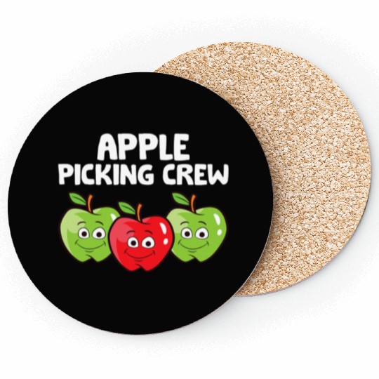 Apple Farmer Apple Lover Fruit Funny Apple Picking Coasters