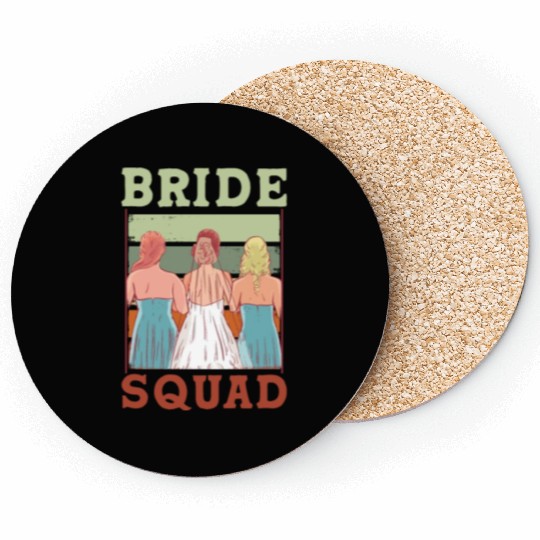 Bride Squad Bachelorette Party Wedding Cute Coasters