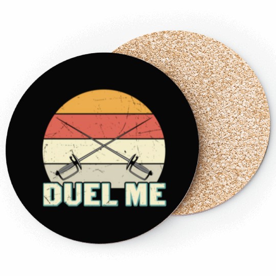 Duel Me Fencing Swords Sports Fencer Swords Coasters
