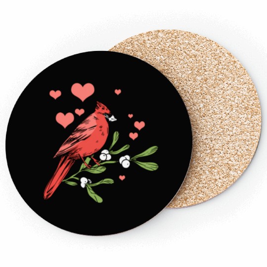 Bird Bird Watching Bird Watcher Birder Heart Cardi Coasters