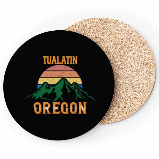 Tualatin Oregon Mountain Hiking Souvenir Coasters