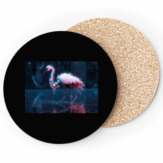 Neon Bird of Paradise Coasters