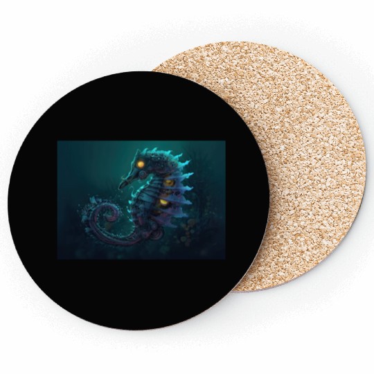 Neon Shark Attack Coasters