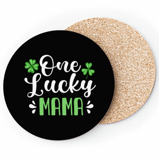 One Lucky Mama St Patrick'S Day Mother Shamrock Mo Coasters
