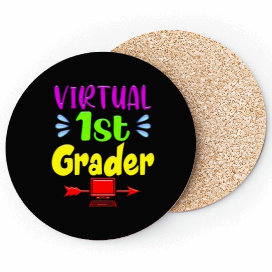 Virtual 1st grader Funny Back to School 2020 Teach Coasters