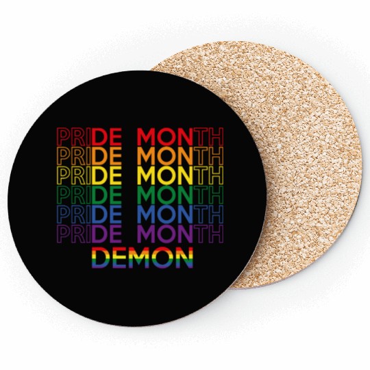 Pride Month Demon Coasters