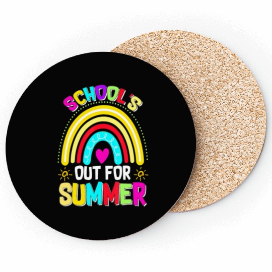 Schools Out For Summer Teacher Last Day Of School Coasters