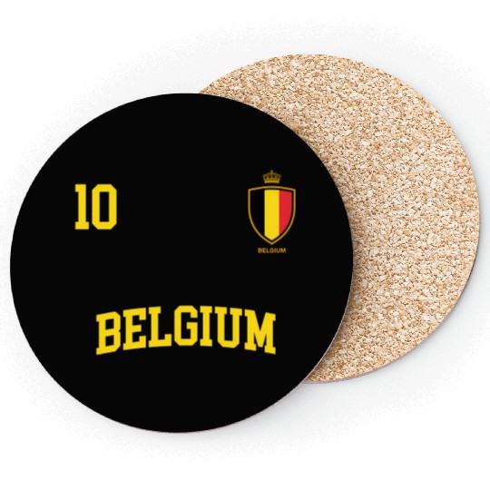 Belgium 10 Belgian Flag Soccer Football Coasters