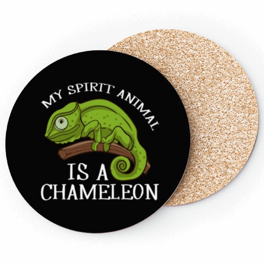 My Spirit Animal Is A Chameleon Lizard Chameleon Coasters