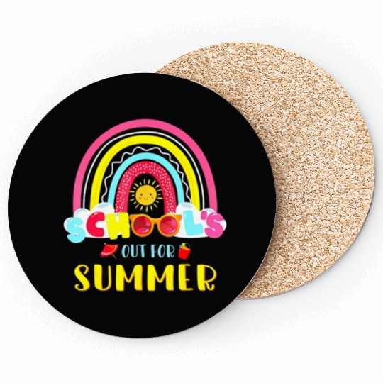 Last Day Of School Schools Out For Summer Teacher Coasters