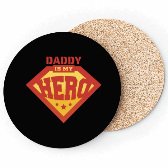 Daddy is my superhero 1 Coasters