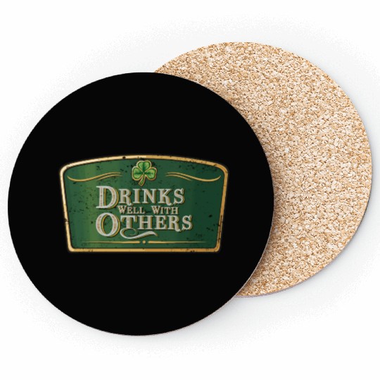 Drin Well With Others - St Patrick'S Day Beer Labe Coasters