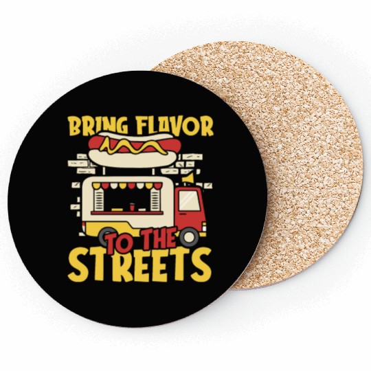Street Food Hotdog Coasters
