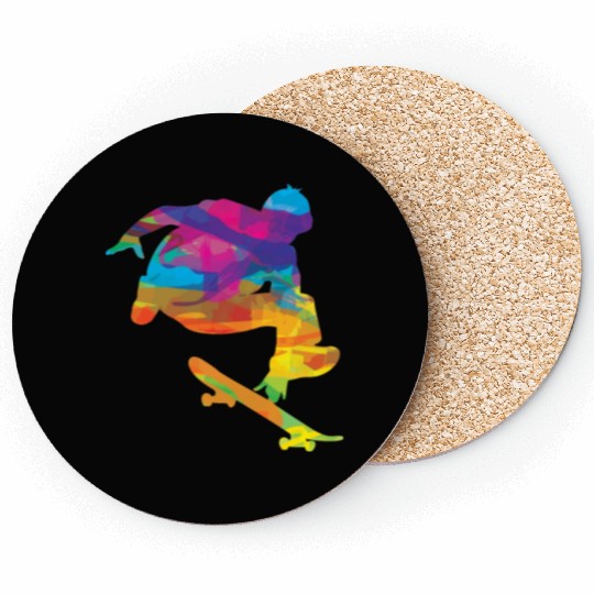 Psychedelic Skateboard Coasters