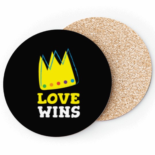 Pride Coasters Women Men LGBTQ Rainbow Coasters Love