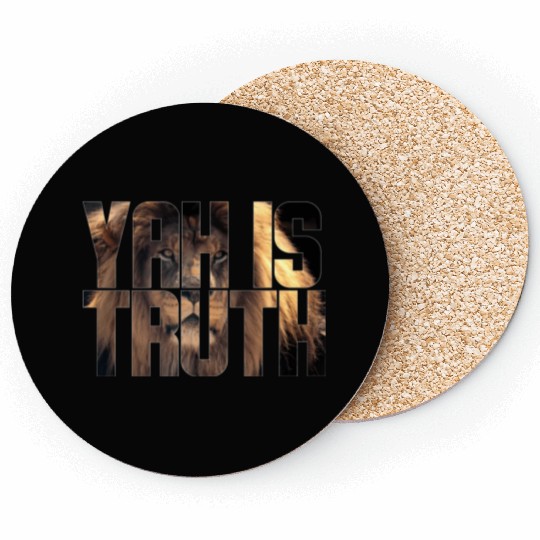 Yah Is Truth Hebrew Israelite Lion Of Judah Coasters