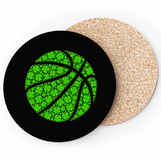Baetball Ball Irish Shamrock Lucky Clover St Coasters