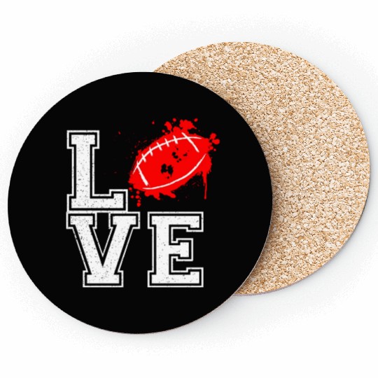 I Love Football Coasters
