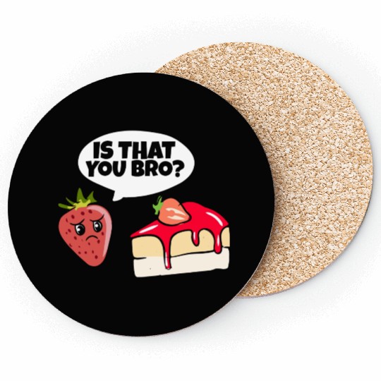 Strawberry Cake Pun Coasters