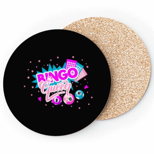 Bingo Queen Pocket Balls Fun Coasters