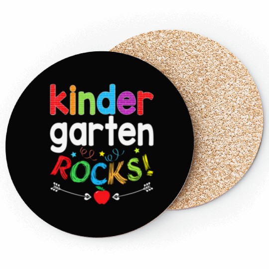 Kindergarten Rocks Back To School Kid Teacher Stud Coasters