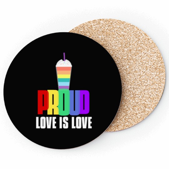 Proud LGBT Coasters Love is Love Coasters LGBTQ Pride