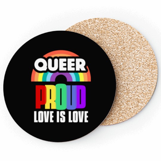 Love is Love Coasters Human Rights Gay Pride Proud