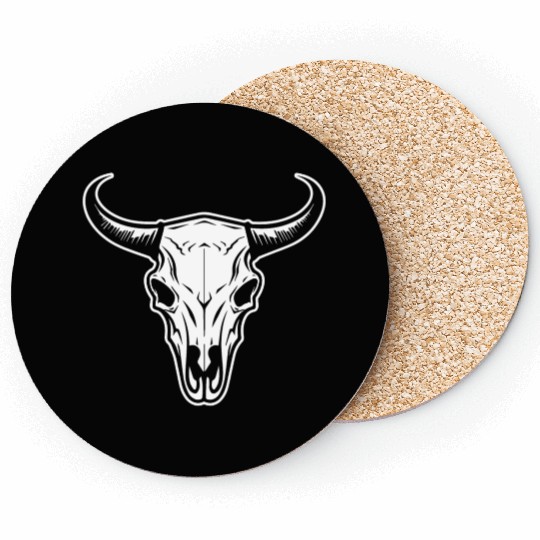 Cow Skull Boho Coasters