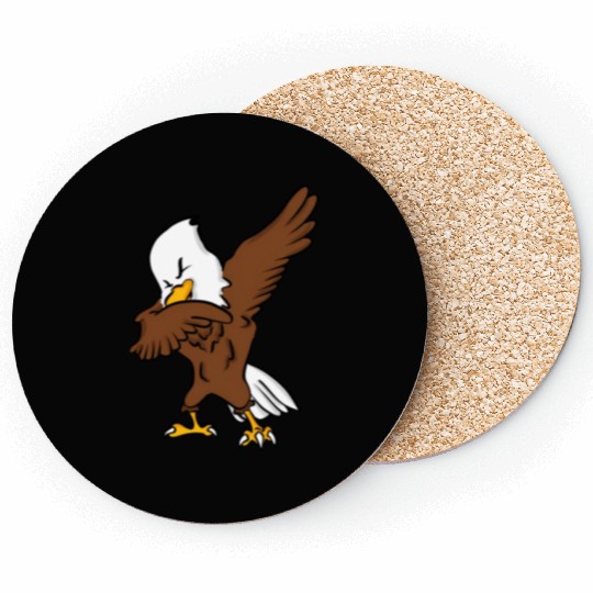 Dabbing American Bald Eagle Coasters