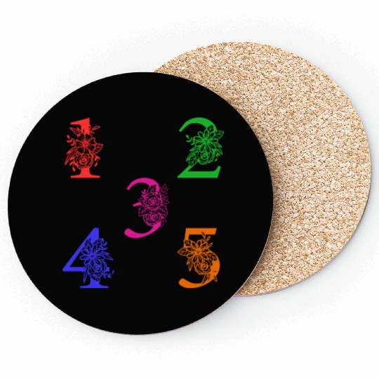Fun Numbers, Numbers Coasters for kids and adults